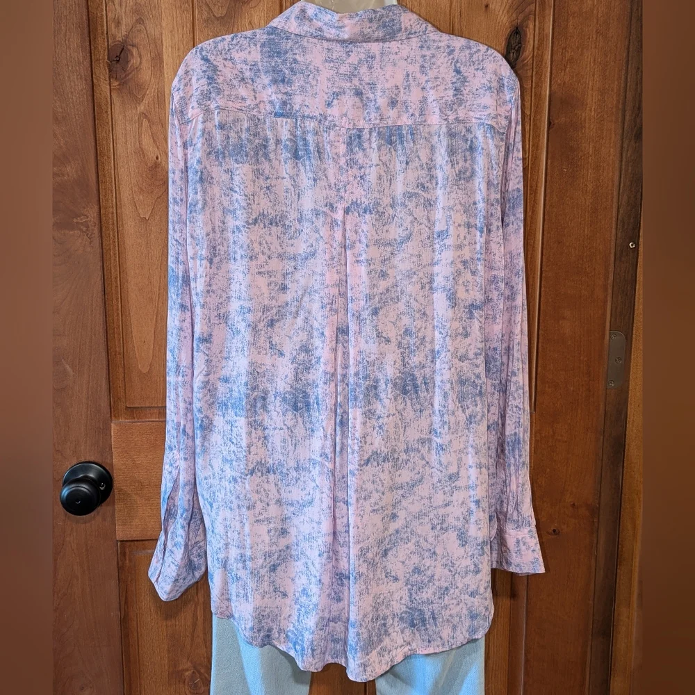 Velvet Heart Pink and Blue Button Down‎ Shirt